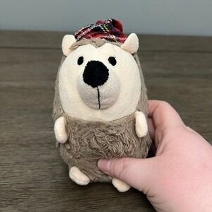 Bass Pro Shops Santa's Wonderland Hedgehog Plush Holiday Stuffed Animal 5" Hat